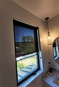 Sheer Roller Shades for Master Bathroom in Chula Vista